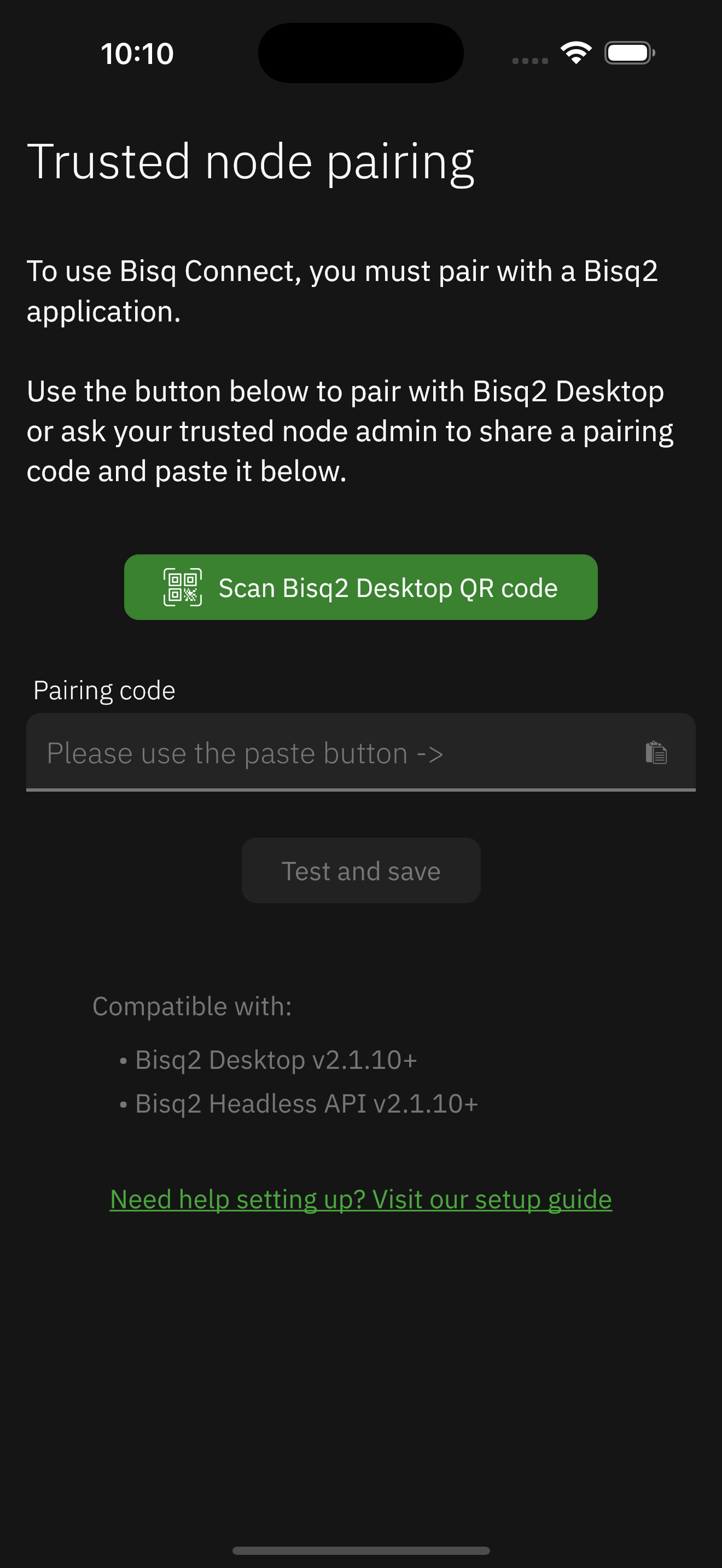Bisq Connect screenshot 1